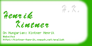 henrik kintner business card